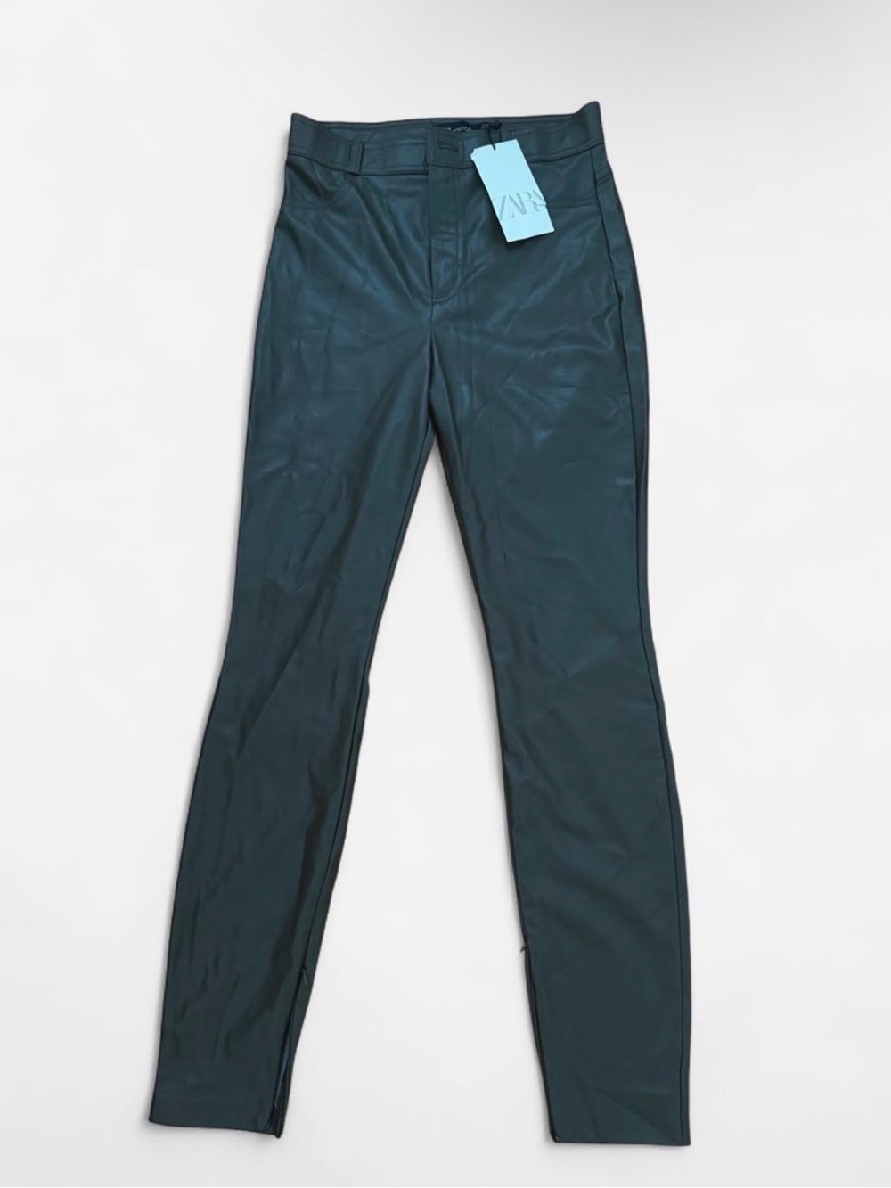 ZARA Dark Green Tight Leather Pants- Women’s Small